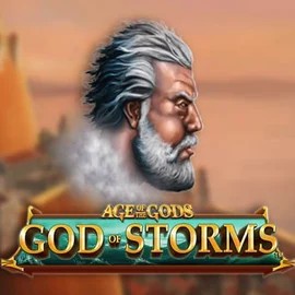 Age Of The Gods: God of Storms game by Playtech – logo hosted on Rollflame Casino