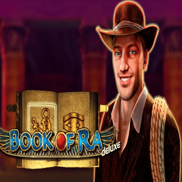 Book of Ra Deluxe game by Novomatic – logo hosted on Rollflame Casino