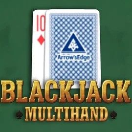 Multihand Blackjack online game logo by Pragmatic Play on rollflame.gr.com