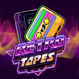 Retro Tapes online game logo by Push Gaming on rollflame.gr.com